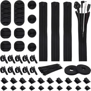 Cable Management Kit with clips sleeves and boxes